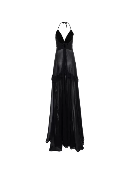 Rochie maxi Cuanna cu volane negru