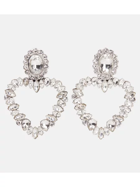 Cercei Self-portrait de cristal argintiu