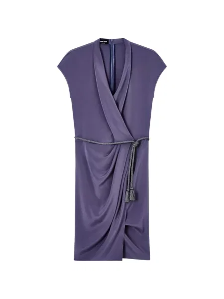 Cu centură rochie mini Giorgio Armani plic violet