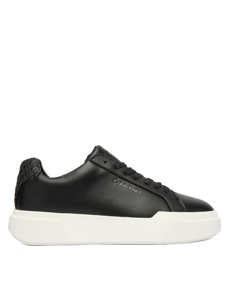 Laisvalaikio batai Calvin Klein Chunky Cupsole Laceup Lth Bt Aop juoda