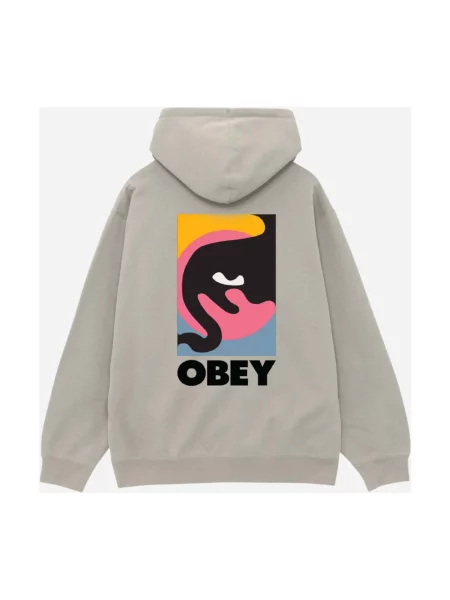 Bluza z kapturem Obey beżowa