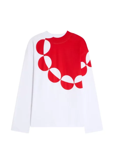 Graficzny koszulka Dries Van Noten z nadrukiem biała