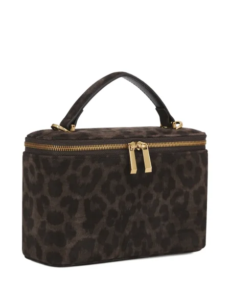 Geantă Potamy cu imagine cu model leopard maro