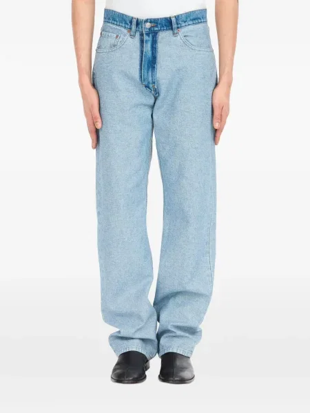 Blugi drepți Mm6 Maison Margiela albastru