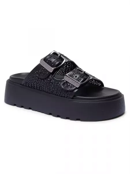 Casadei Papucs BIRKY bőr hozzáadásával fekete