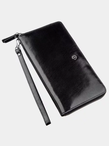 Кожаный кошелек Boston Leather Accessories черный