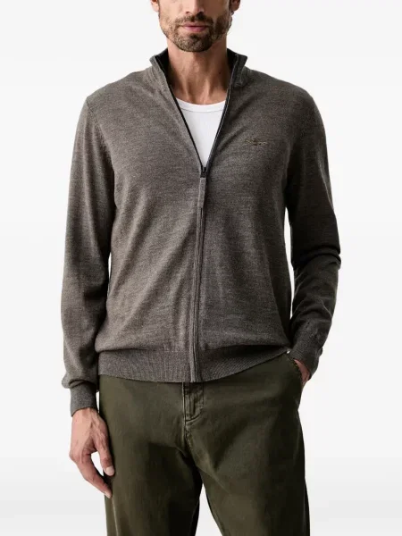 Cardigan Aeronautica Militare cu autograf maro