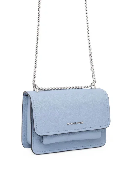 Kožené mini mini šaty Michael Michael Kors na ramínka bílé