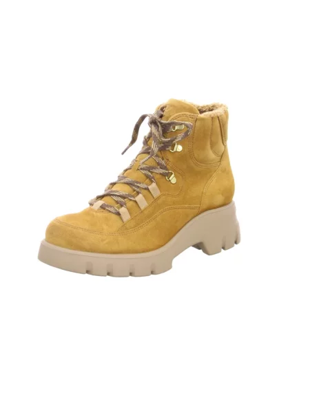 Buty do kostki Paul Green sznurowane skórzane żółte