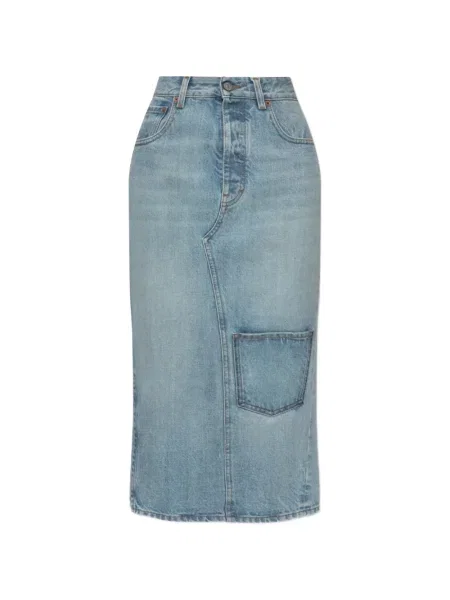 Fustă din denim Mm6 Maison Margiela albastru