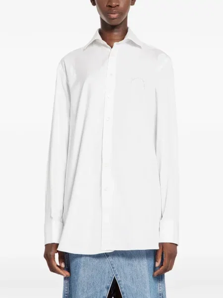 Kołnierzykowy koszula E.l.v. Denim biała