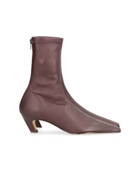 Buty do kostki Khaite skórzane czerwone