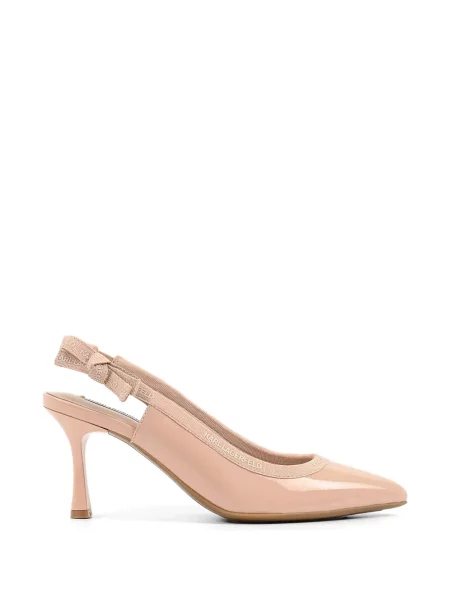 Pantofi cu toc Karl Lagerfeld slingback cu autograf roz