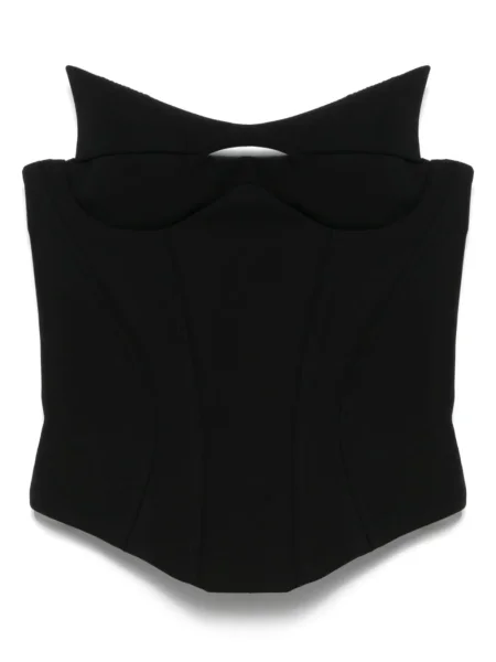 Top Mugler fără mâneci negru