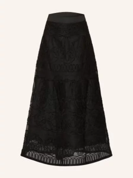 Maje Spódnica Z Siateczki schwarz czarna