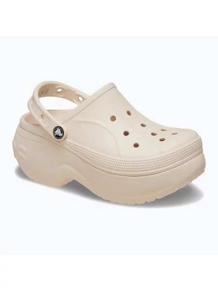 Șlapi pentru femei Crocs Bella Winter White alb