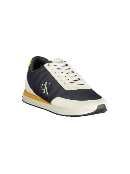 Sneakersy Calvin Klein skórzane niebieskie