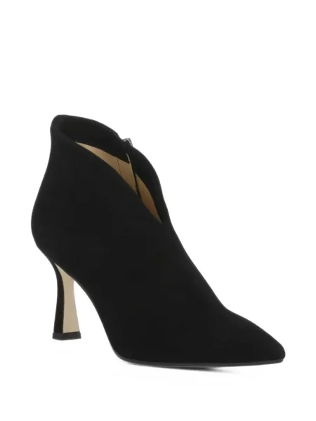 Cizme scurte Julie Dee din piele de căprioară negru