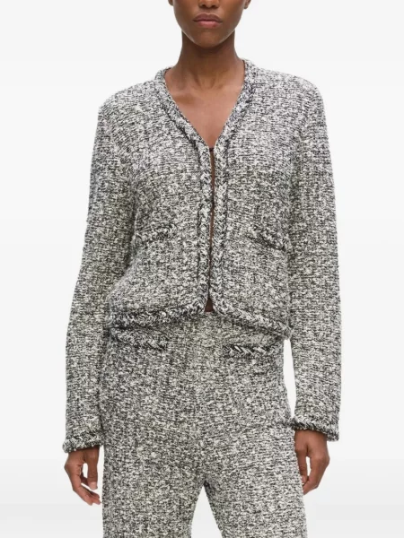 Cardigan Karl Lagerfeld tricotate alb