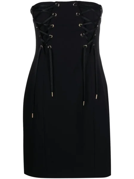 Rochie Pinko cu șireturi din dantelă de costum negru