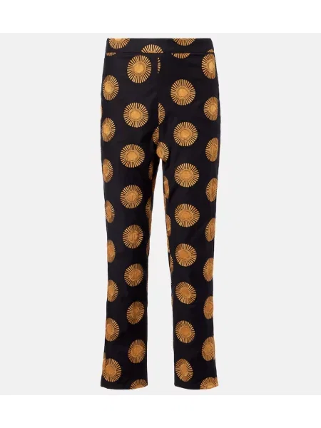 Pantaloni Cala De La Cruz cu imagine negru