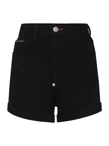 Szorty jeansowe Philipp Plein czarne