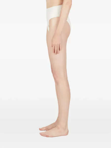 Bikini St. Agni cu talie înaltă alb