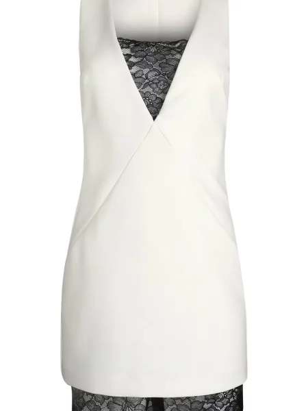 Rochie Toccin din dantelă de costum alb