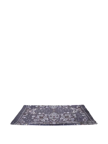 Fular Dell'oglio cu franjuri cu model paisley albastru