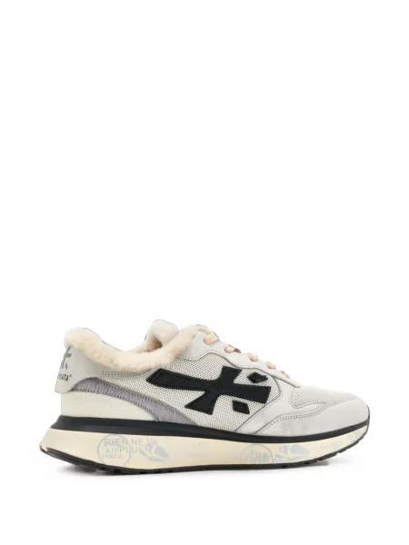 Sneakerși Premiata din piele de oaie gri