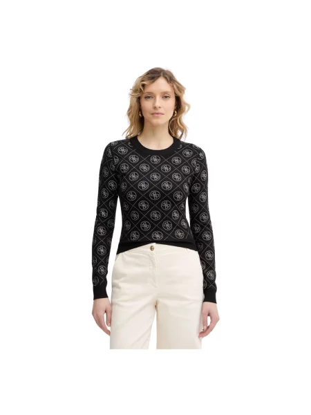 Sweter Guess wełniany czarny