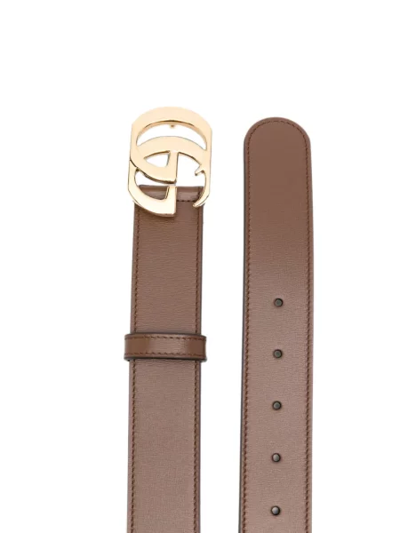 Cu centură curea Gucci din piele maro