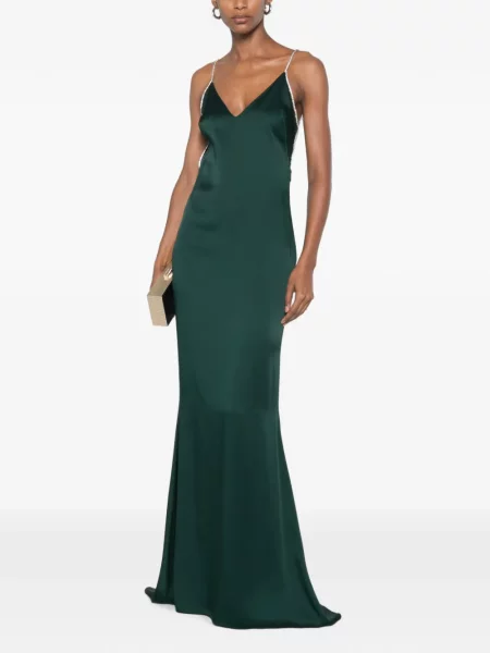 Rochie Tom Ford cu spatele deschis verde