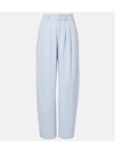 Szeroki zwężane dżinsy Frame niebieski