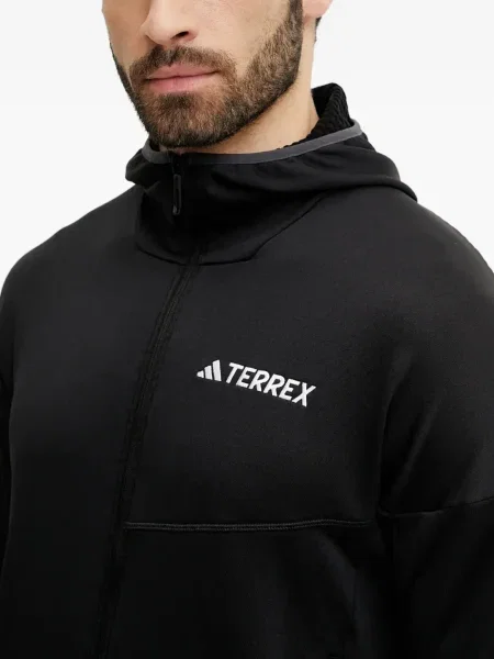 Мрежести маратонки Adidas Terrex с принт в тропически десен черно