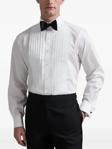 Samt prugasta košulja Polo Ralph Lauren s vezom plava