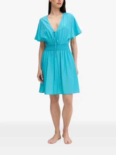 Rochie midi Liu Jo cu legături albastru