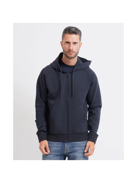 Bluza z kapturem Boss z kapturem niebieska