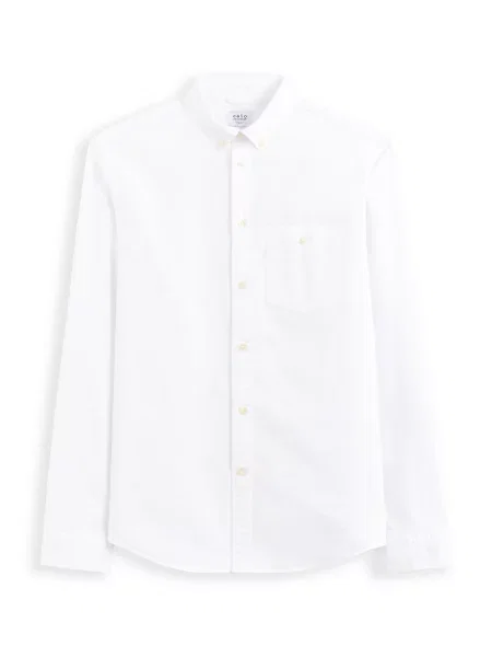 Keprová košile Celio bílá