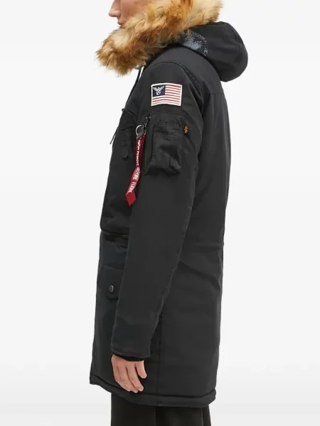 Krzneni kaput Alpha Industries crna