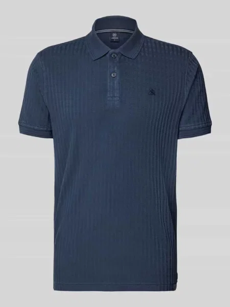 Koszulka polo o kroju slim fit z wyhaftowanym logo Lerros granatowa