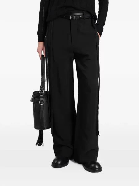 Pantaloni Ann Demeulemeester cu legături negru