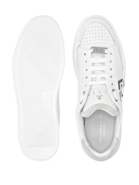 Sneakerși Philipp Plein din piele alb