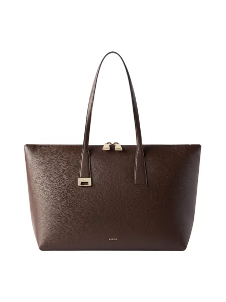 Shopperka Furla skórzana brązowa