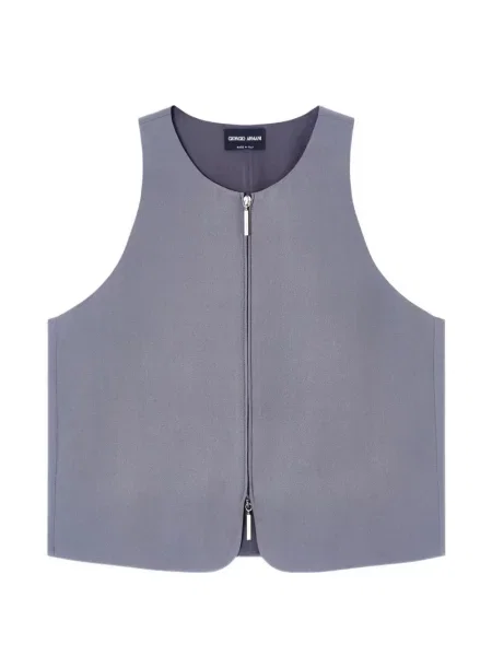 Top Giorgio Armani fără mâneci gri