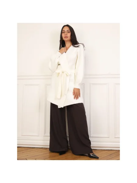 Pulover La Modeuse alb