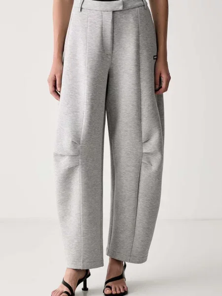 Rotate pantaloni de trening pentru femei cu vâscoză gri