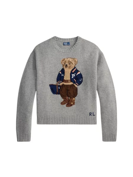 Sweter Polo Ralph Lauren z kaszmiru szary