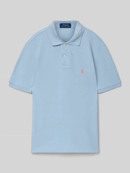 Koszulka polo Regular Fit z czystej bawełny Polo Ralph Lauren Teens błękitna