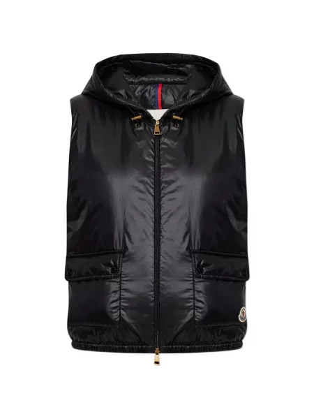 Vestă Moncler cu glugă negru